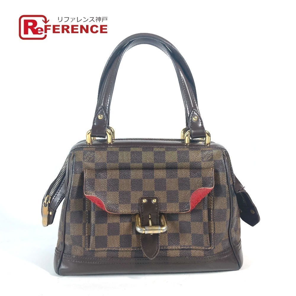 LOUIS VUITTON Damier Knightsbridge Bag Handbag Shoulder Tote Canvas Ebene Brown